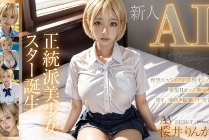 AIFOCS-002【新人AI】正統派美少女明星誕生 金髮H罩杯 櫻井莉奈